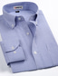 cheap Dress Shirts-Men&#039;s Dress Shirt Oxford Shirt Light Blue White Pink Long Sleeve Plaid / Striped / Chevron / Round Shirt Collar All Seasons Daily Wear Date Clothing Apparel Print