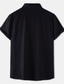 Χαμηλού Κόστους ανδρικά πουκάμισα casual-Ανδρικά Πουκάμισο Πουκάμισο με κουμπιά Casual πουκάμισο Καλοκαιρινό πουκάμισο Πουκάμισο παραλίας Μαύρο Λευκό Ρουμπίνι Βαθυγάλαζο Θαλασσί Κοντομάνικο Σκέτο Κορδέλα Κολάρο Καθημερινά Διακοπές