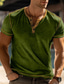 abordables T-shirts décontractés pour hommes-Homme Chemise Henley Shirt T-shirt Plein Manches raglan Henley Plein Air Vacances Manches courtes Vêtement Tenue Mode Design basique