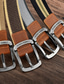 cheap Men&#039;s Belt-Men&#039;s Canvas Belt Frame Buckle Black 1# Black Canvas Alloy Stripe Plain Outdoor Sports