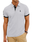 preiswerte Männerwelle-Herren poloshirt Golfhemd Geknöpftes Poloshirt Atmungsaktiv Feuchtigkeitsableitung Weich Shirt Regular Fit Feste Farbe Sommer Golfspiel Draußen