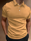cheap Classic Polo-Men&#039;s Polo Shirt Golf Shirt Casual Holiday Lapel Short Sleeve Fashion Basic Plain Classic Summer Regular Fit Fire Red Black Yellow Army Green Dark navy Grey Polo Shirt