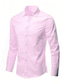 Недорогие Нарядные рубашки-мужская рубашка однотонный воротник на каждый день топы с длинными рукавами деловые белые черные розовые / осень / весна / классические рубашки