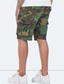 billige Cargoshorts-Herre Shorts med lommer Klap lomme Vanlig Camouflage Komfort Åndbart udendørs Daglig I-byen-tøj Mode Afslappet Sort militærgrøn