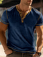 abordables T-shirts décontractés pour hommes-Homme Chemise Henley Shirt T-shirt Plein Manches raglan Henley Plein Air Vacances Manches courtes Vêtement Tenue Mode Design basique