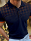 cheap Classic Polo-Men&#039;s Sport Polo Polo Shirt Casual Holiday Lapel Short Sleeve Fashion Basic Polka Dot Button Summer Regular Fit Wine White Navy Blue Orange Gray Sport Polo