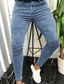 tanie spodnie codzienne-Męskie Jeansy Rurki Spodnie Spodnie jeansowe Kieszeń Solidne kolory Komfort Zdatny do noszenia Na zewnątrz Codzienny Moda Moda miejska Czarny Niebieski Elastyczny