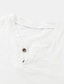 baratos Camisetas masculinas casuais-Homens Camisa Henley T-shirt Tecido Decote V Rua Férias Manga Curta Roupa Moda Designer Básico