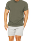 billiga Casual T-shirts för män-Herr T-shirt Sommar Kortärmad Ensfärgat Rund hals Gata Ledigt Kläder Kläder Grundläggande Ledigt Mode Vit Svart Grå