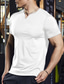 ieftine Tricouri casual pentru bărbați-Bărbați Tricou Tee Top Simplu În V Stradă Vacanță Mânecă scurtă Îmbrăcăminte Modă Designer De Bază