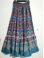 cheap Graphic Skirts-Women&#039;s Skirt Swing Bohemia Maxi High Waist Skirts Pleated Print Color Block Floral Vacation Going out Summer Cotton Polyester Vintage Retro Vintage Ethnic Casual Red Navy Blue Royal Blue