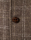 cheap Men&#039;s Vest-Men&#039;s Vest Waistcoat Daily Wear Vacation Going out Vintage British Spring &amp;  Fall Button Polyester Comfortable Plaid Single Breasted Lapel Regular Fit Grey Black khaki Vest