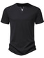 abordables Camisetas casuales de hombre-Hombre Camiseta Plano Escote en Pico Vacaciones Noche Mangas cortas Ropa Moda Básico Casual
