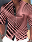 お買い得  メンズプリントシャツ-男性用 シャツ 3D印刷 グラフィック スタンド ホワイト イエロー ピンク ブルー グリーン アウトドア ストリート 長袖 プリント 衣類 ファッション ストリートファッション デザイナー カジュアル