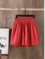 cheap Cotton Linen Shorts-Women&#039;s Linen-Inspired Shorts Shorts Slacks Active Simple Casual Short High Waist Plain Pocket Elastic Waist Breathability Soft Comfortable Micro-elastic Vacation Weekend Wine Black White Coffee