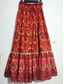 cheap Graphic Skirts-Women&#039;s Skirt Swing Bohemia Maxi High Waist Skirts Pleated Print Color Block Floral Vacation Going out Summer Cotton Polyester Vintage Retro Vintage Ethnic Casual Red Navy Blue Royal Blue