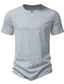 billige Casual T-skjorter for menn-Herre T skjorte عادي V-hals Feriereise Ut på byen Kort Erme Klær Mote Grunnleggende Fritid