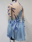 cheap Figure Skating Dresses-Figure Skating Dress Women&#039;s Girls&#039; Ice Skating Dress Outfits Sky Blue Mesh Spandex High Elasticity Competition Skating Wear Handmade Crystal / Rhinestone Long Sleeve Ice Skating Figure Skating