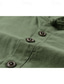 abordables Clásico-Hombre Camisa con cuello mao Camisa de manga corta Camisa de verano Ropa de playa Camisa casual Plano Exterior Festivos Blanco Azul Verde Gris Manga Corta Henley Primavera verano Ropa