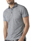 cheap Classic Polo-Men&#039;s Polo Shirt Golf Shirt Street Casual Lapel Short Sleeve Fashion Basic Solid Color Plain Button Pocket Summer Regular Fit Grey Polo Shirt