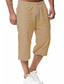 Недорогие Повседневные шорты-мужские легкие капри свободные хлопковые шорты на кулиске брюки 3/4 с карманами (зеленый, x-small)