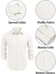 Χαμηλού Κόστους ανδρικά πουκάμισα casual-Ανδρικά Πουκάμισο Πουκάμισο με κουμπιά Casual πουκάμισο Καλοκαιρινό πουκάμισο Πουκάμισο Waffle Henley Μαύρο Λευκό Θαλασσί Χακί Μακρυμάνικο Σκέτο Πέτο Καθημερινά Διακοπές Ρούχα