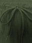 Χαμηλού Κόστους Casual σορτς-ανδρικό ελαφρύ κάπρι παντελόνι φαρδύ βαμβακερό σορτς με κορδόνι παντελόνι 3/4 με τσέπες (πράσινο, x-small)