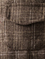 cheap Men&#039;s Vest-Men&#039;s Vest Waistcoat Daily Wear Vacation Going out Vintage British Spring &amp;  Fall Button Polyester Comfortable Plaid Single Breasted Lapel Regular Fit Grey Black khaki Vest