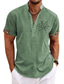 levne pánské neformální košile-pánská košile slunce grafické potisky vintage stojací límeček modrozelená modrá zelená khaki šedá outdoor street potisk s krátkým rukávem oblečení oblečení móda streetwear návrhář ležérní