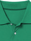 billiga Klassisk pikétröja för män-Herr POLO Shirt Pikétröja i bomull Utomhus Ledigt Polokrage Långärmad Ledigt Bekväm Ensfärgat Slät Knapp Fram Button-Down Vår Höst Normal Svart Vit Gul Rodnande Rosa Marinblå Blå POLO Shirt
