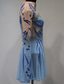 cheap Figure Skating Dresses-Figure Skating Dress Women&#039;s Girls&#039; Ice Skating Dress Outfits Sky Blue Mesh Spandex High Elasticity Competition Skating Wear Handmade Crystal / Rhinestone Long Sleeve Ice Skating Figure Skating