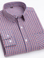 cheap Dress Shirts-Men&#039;s Dark Red Wine Red Dark Navy Long Sleeve Plaid / Striped / Chevron / Round Shirt Collar All Seasons Office &amp; Career Daily Wear Clothing Apparel Cross