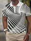 voordelige Grafische polo-Voor heren POLO Shirt Wafel poloshirt Revers polo Polo&#039;s met knopen Golfshirt 3D Print Grafische prints Strijkijzer Wit Geel Marine Blauw blauw Groen Buiten Straat Korte mouw Afdrukken Kleding