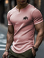 Χαμηλού Κόστους Ανδρικό Γραφικό T-shirt-Ανδρικά Μπλουζάκι βάφλα Λαιμόκοψη V Ρούχα 3D εκτύπωση ΕΞΩΤΕΡΙΚΟΥ ΧΩΡΟΥ Καθημερινά Κοντομάνικο Μοντέρνα Υψηλής Ποιότητας Βασικό