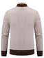 ieftine pulover cardigan pentru bărbați-Bărbați Pulover Pulover Cardigan Pulovere rochie pentru bărbați Striat Tricotat Regulat Tricotat Guler de stand Încălziri Contemporan modern Înapoi la Școală Purtare Zilnică Îmbrăcăminte Toamna iarna