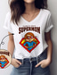 cheap Customize-Women&#039;s T shirt Tee Graphic Print Casual Weekend Basic Short Sleeve V Neck Custom Print