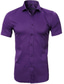 billige Dresskjorter-herreskjorte kortermet jernfri topp regular fit button down sommerkjoleskjorte/bryllup