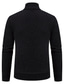 ieftine pulover cardigan pentru bărbați-Bărbați Pulover Pulover Cardigan Striat Tricotat Regulat Tricotat Guler de stand Încălziri Contemporan modern Purtare Zilnică Ieșire Îmbrăcăminte Toamna iarna Negru Gri Deschis S M L