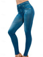 olcso Sima leggings-Női Vékony Nadrágok Leggingek Divat Utcai sikk Alkalmi Teljes hossz Magas derék Sima Zseb Csat Magas vágás Lélegzési képesség Kényelmes Nagy rugalmasságú Bálint nap Utca Hétköznapi Fekete Kék hamuszín