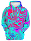 cheap Graphic Hoodies-Men&#039;s Pullover Hoodie Sweatshirt Blue Hooded Optical Illusion Graphic Prints Print Daily Sports 3D Print Streetwear Designer Basic Spring &amp;  Fall Clothing Apparel Hoodies Sweatshirts  Long Sleeve