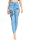ieftine -Pentru femei Zvelt Pantaloni Jambiere Modă Șic Stradă Casual Lungime totală Talie Înaltă Fluture Buzunar Imprimeu Cut înalt Respirabilitate Comfortabil Înaltă Elasticitate Stradă Casual Zilnic