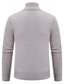 ieftine pulover cardigan pentru bărbați-Bărbați Pulover Pulover Cardigan Striat Tricotat Regulat Tricotat Guler de stand Încălziri Contemporan modern Purtare Zilnică Ieșire Îmbrăcăminte Toamna iarna Negru Gri Deschis S M L