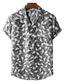 billige Hawaiiskjorter-Herre Skjorte Hawaii skjorte Grafisk Flamingo Hawaiiansk Aloha Design Klassisk krave Sort / Hvid Rød Marineblå Blå Mørkegrøn Trykt mønster Afslappet Ferie Kortærmet Trykt mønster Tøj Tropisk