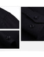 billiga Formella skjortor-Herr Skjorta Ljusblå Svart Vit Långärmad Slät Kavajslag Vår &amp; Höst Företag Ledigt Kläder