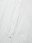 abordables camisas casuales de los hombres-Hombre camisa de lino Abotonar la camisa Camisa casual Camisa de verano Camisa de playa Amarillo Claro Blanco Rosa Manga Larga Plano Primavera verano Casual Diario Ropa