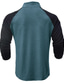 preiswerte Basic-T-Shirts-Herren T Shirt T-Shirt Langarmshirt Langarm Viertelreißverschluss Frühling &amp; Herbst Farbblock Mode Designer Basic Patchwork Urlaub Straße Ausgehen Weiß Burgunderrot Marinenblau Top T-Shirt für Herren