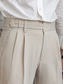 Χαμηλού Κόστους φόρεμα παντελόνι-Ανδρικά Παντελόνι επίσημο Παντελόνια Πλισέ Παντελόνι Παντελόνι κοστούμι Παντελόνι Gurkha Τσέπη Hight Rise Σκέτο Άνεση Αναπνέει ΕΞΩΤΕΡΙΚΟΥ ΧΩΡΟΥ Καθημερινά Εξόδου Βίντατζ Κομψό Μαύρο Μπεζ