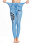 ieftine -Pentru femei Zvelt Pantaloni Jambiere Modă Șic Stradă Casual Lungime totală Talie Înaltă Fluture Buzunar Imprimeu Cut înalt Respirabilitate Comfortabil Înaltă Elasticitate Stradă Casual Zilnic