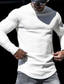 billige Casual T-shirts til mænd-Herre T-shirt Vaffelskjorte Tee Top Vanlig Rund hals Gade Ferierejse Langærmet Tøj Mode Designer Basale