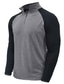 preiswerte Basic-T-Shirts-Herren T Shirt T-Shirt Langarmshirt Langarm Viertelreißverschluss Frühling &amp; Herbst Farbblock Mode Designer Basic Patchwork Urlaub Straße Ausgehen Weiß Burgunderrot Marinenblau Top T-Shirt für Herren